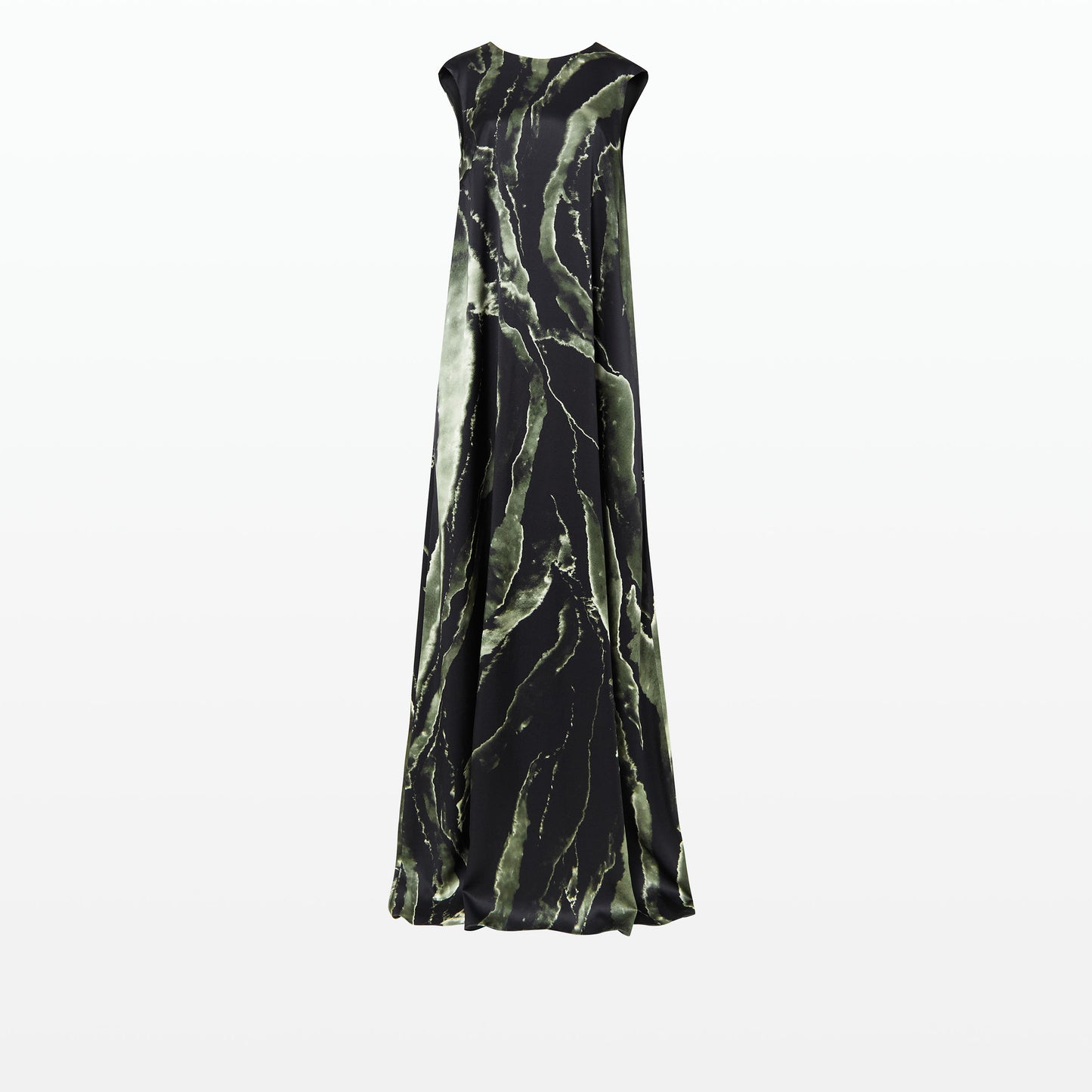 Carrara Black Marble Print Long Dress