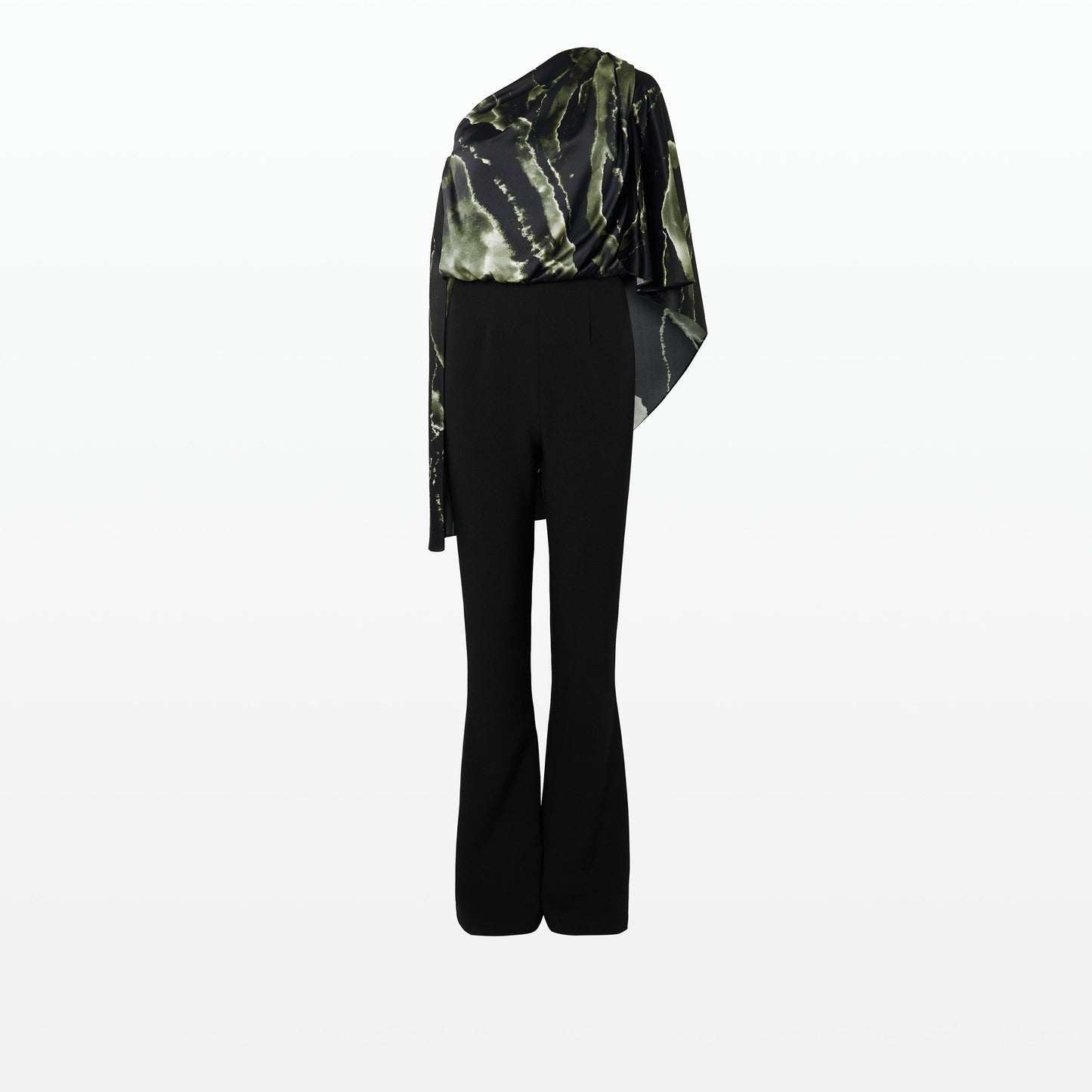 Xenia Black Marble Print Jumpsuit
