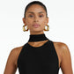 Chasca Black Knit Midi Dress
