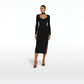 Paricia Black Knit Midi Dress