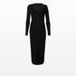 Paricia Black Knit Midi Dress