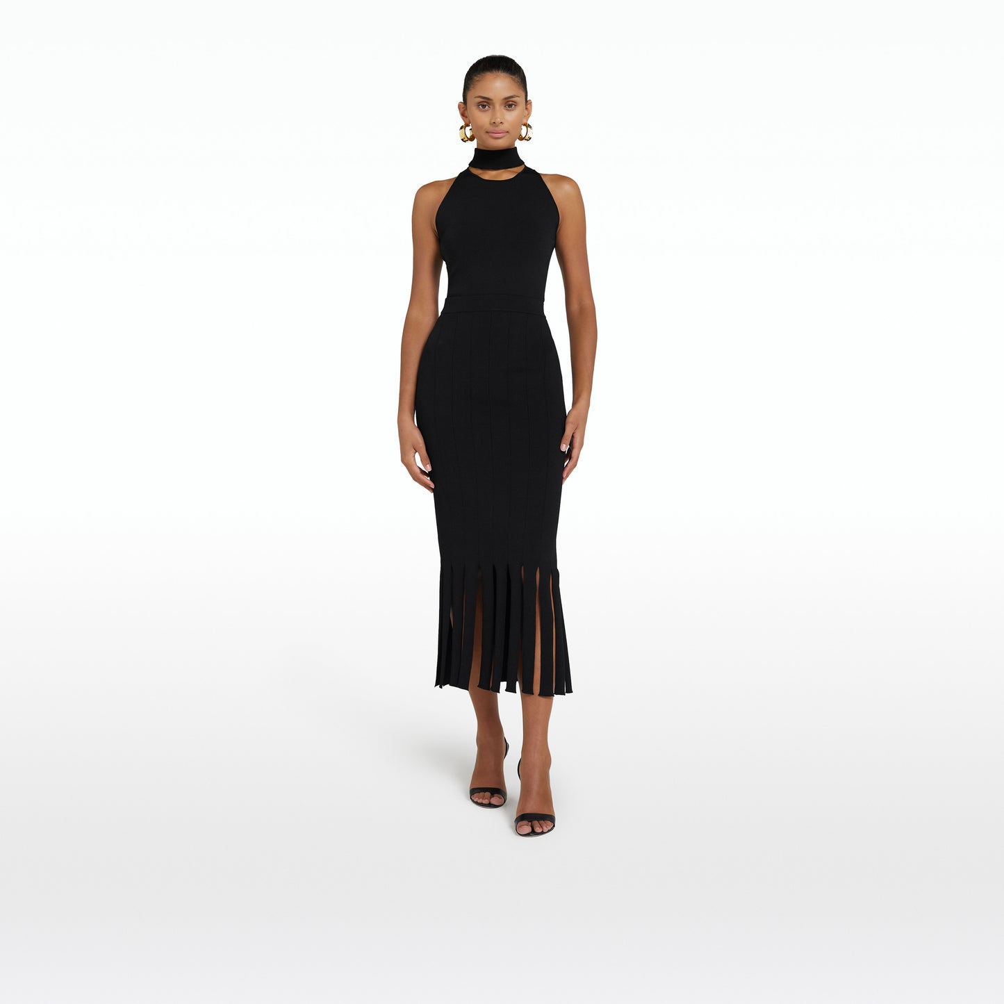 KHUNO BLACK KNIT SKIRT