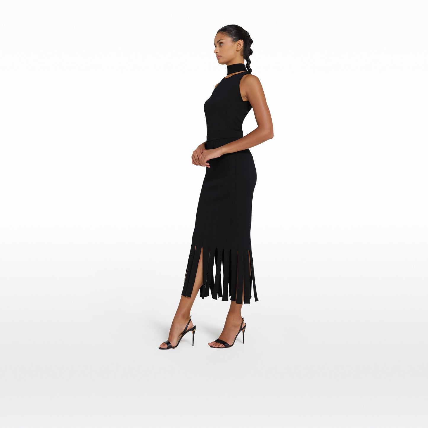 KHUNO BLACK KNIT SKIRT