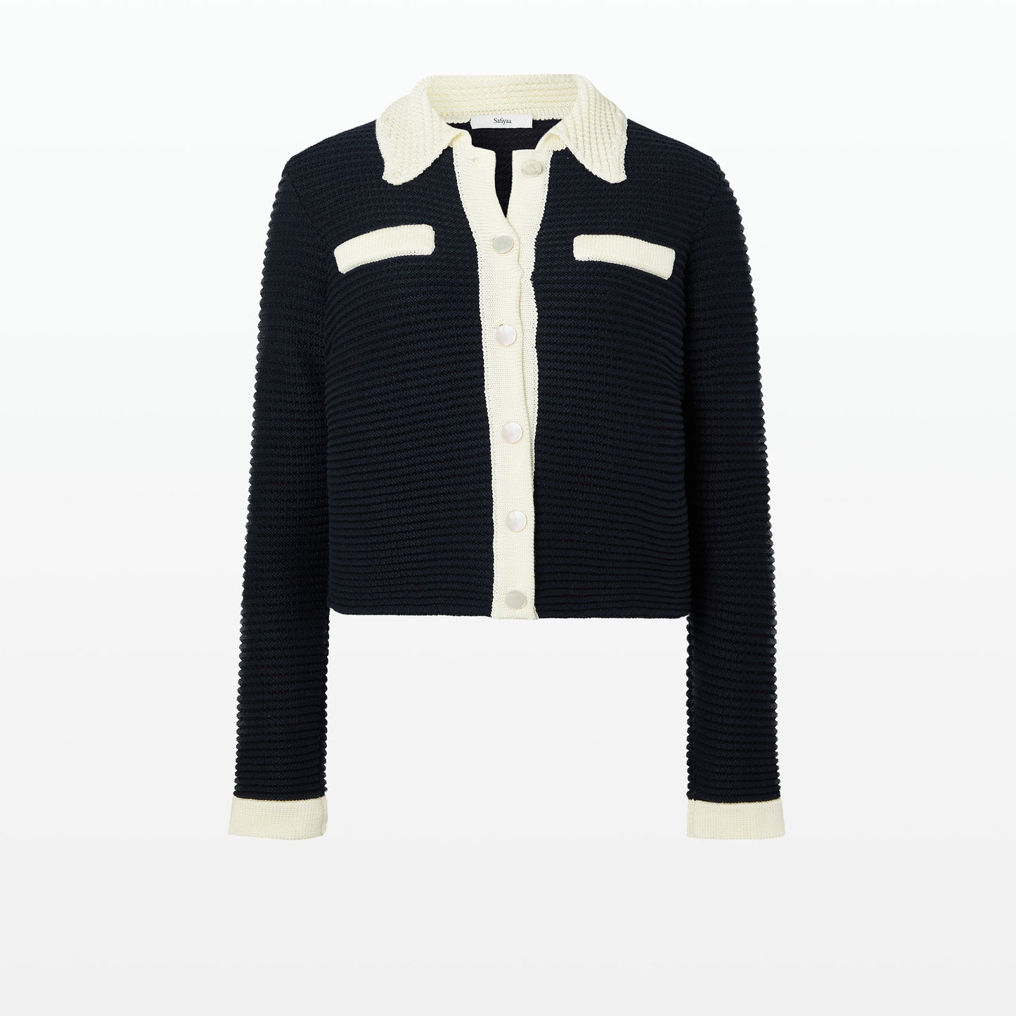 Artemis Navy & Ivory Crochet Jacket
