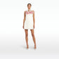 Molly Ivory Feather-Trimmed Short Dress