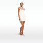 Molly Ivory Feather-Trimmed Short Dress