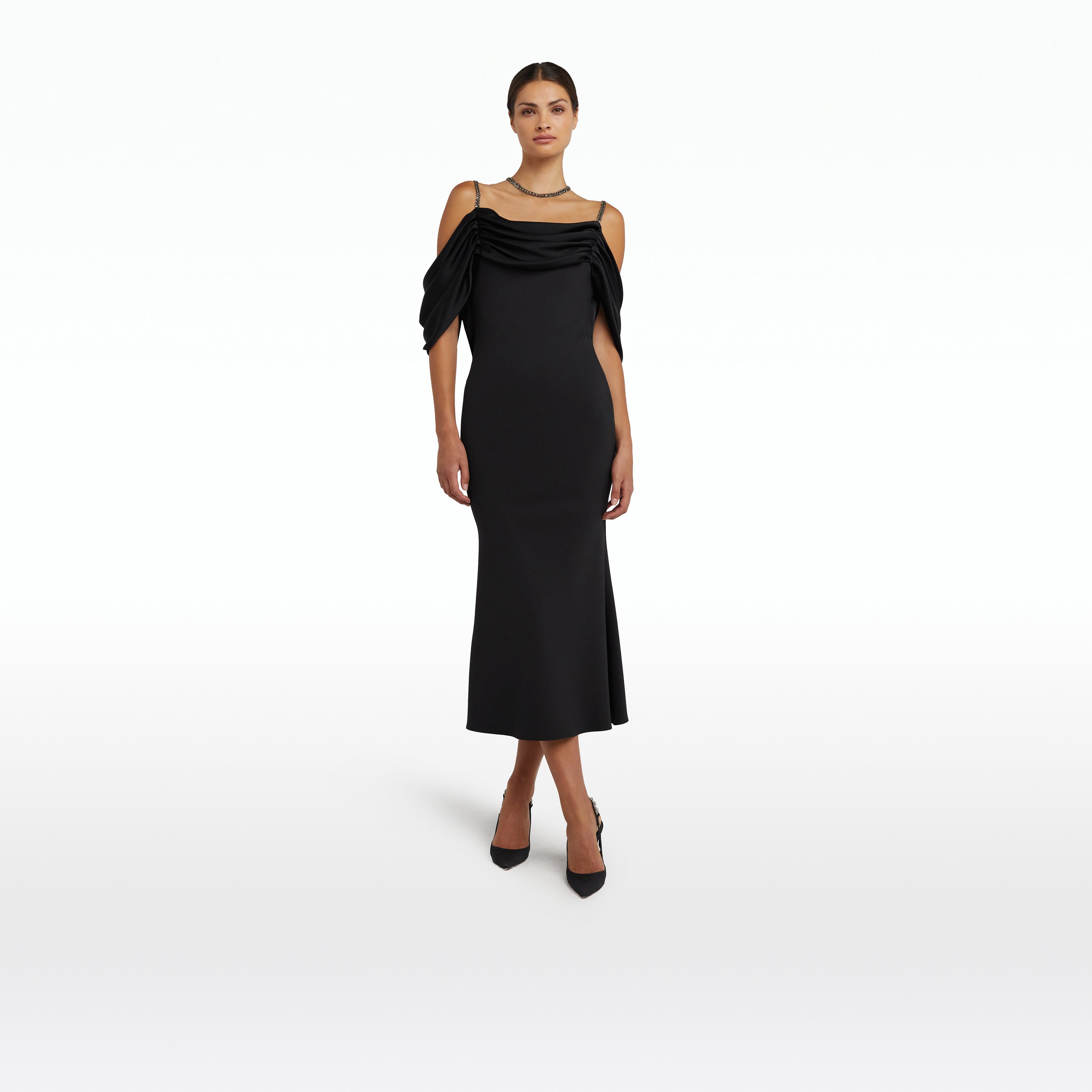 Vita Black Midi Dress