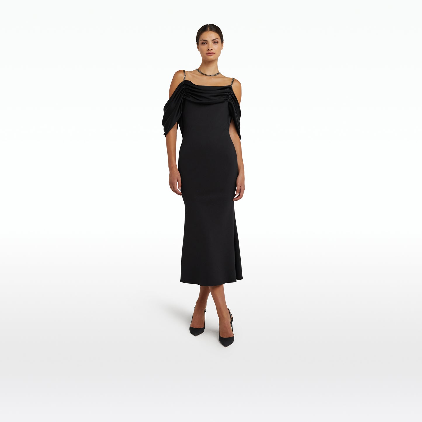 Vita Black Midi Dress
