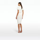 Briante Ivory Midi Dress With Embroidered Belt