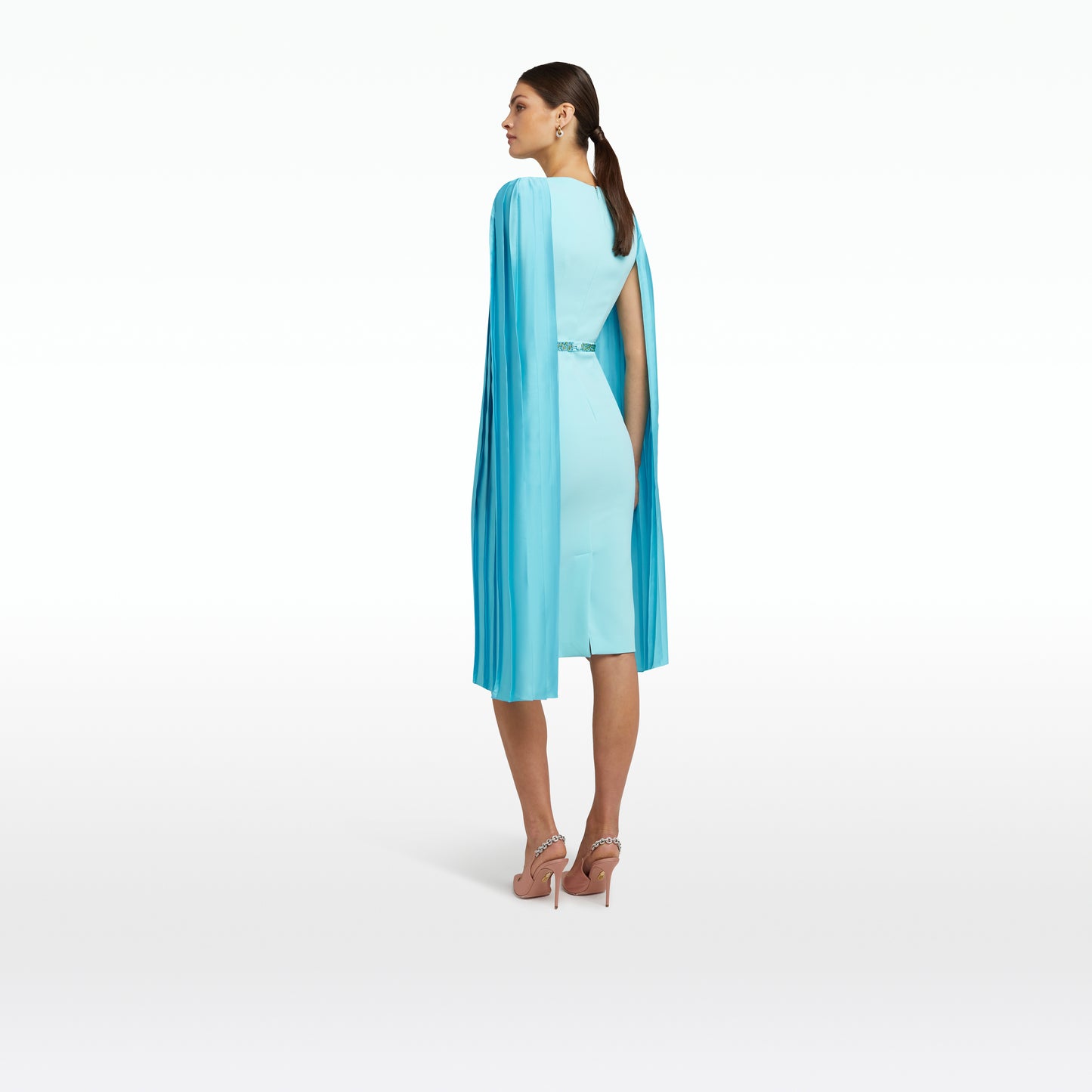 Essiah Positano Midi Dress With Embroidered Belt