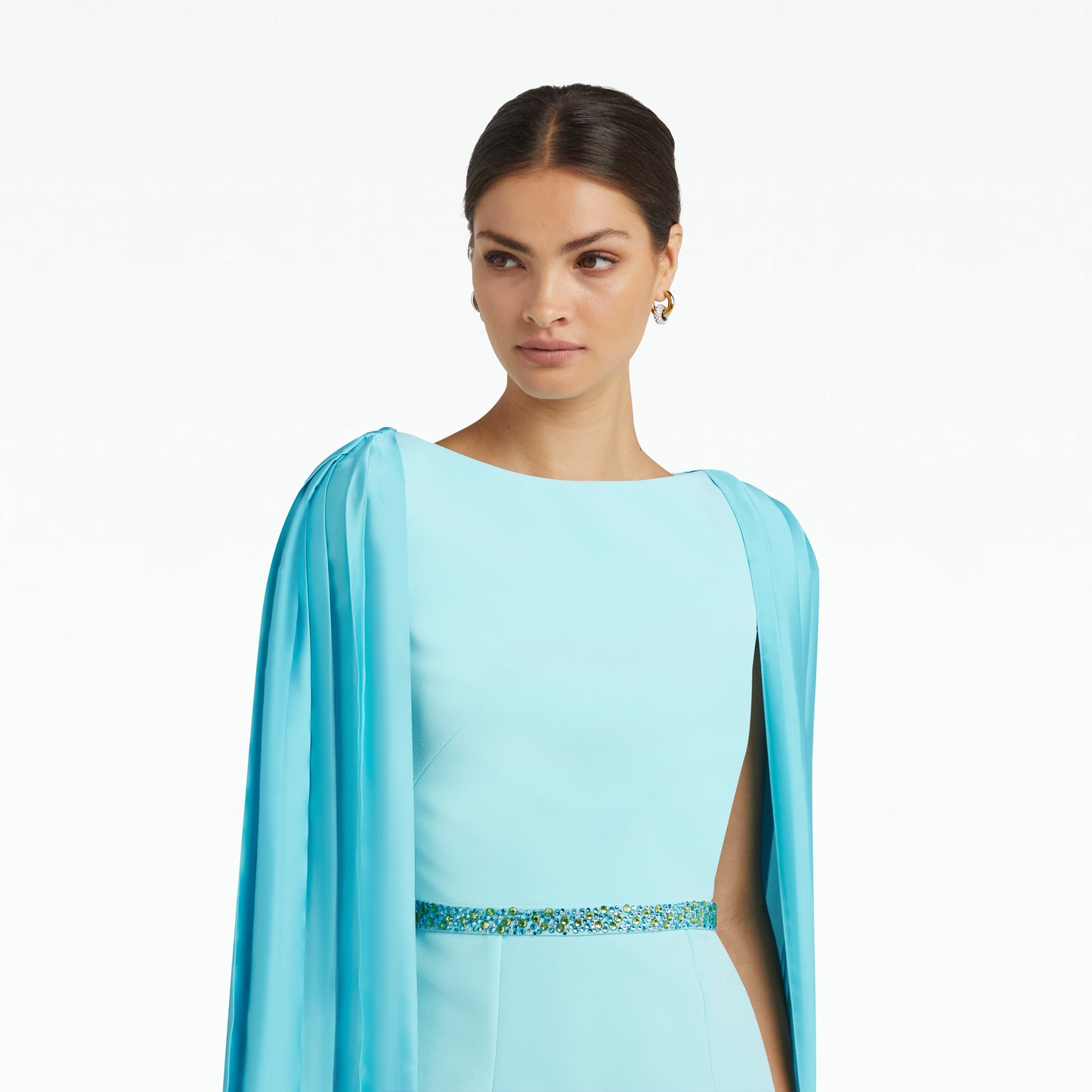 Essiah Positano Midi Dress With Embroidered Belt