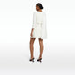 Erma Ivory Short Dress With Embroidered Belt