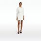 Erma Ivory Short Dress With Embroidered Belt