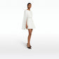 Erma Ivory Short Dress With Embroidered Belt