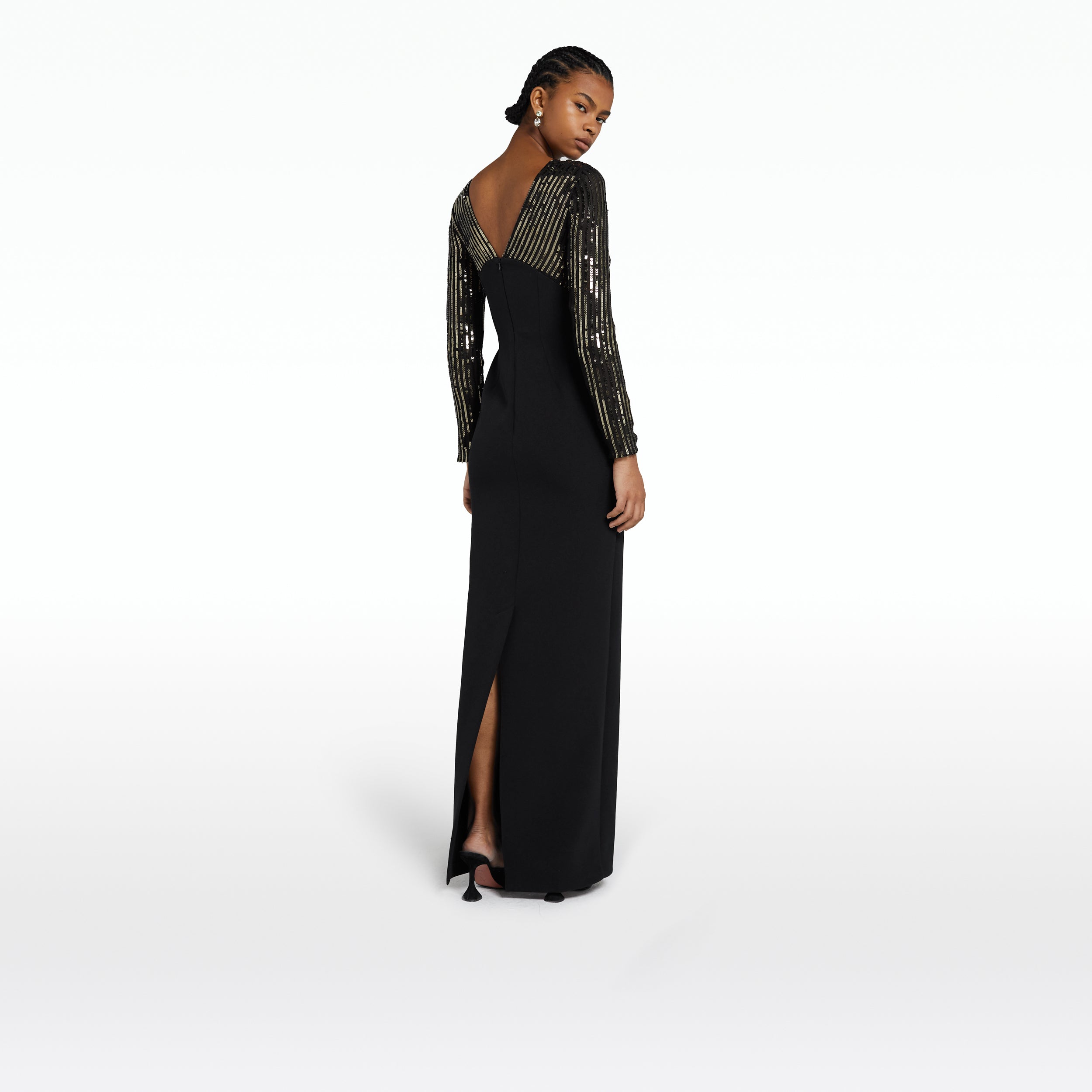 Alora Black Long Dress