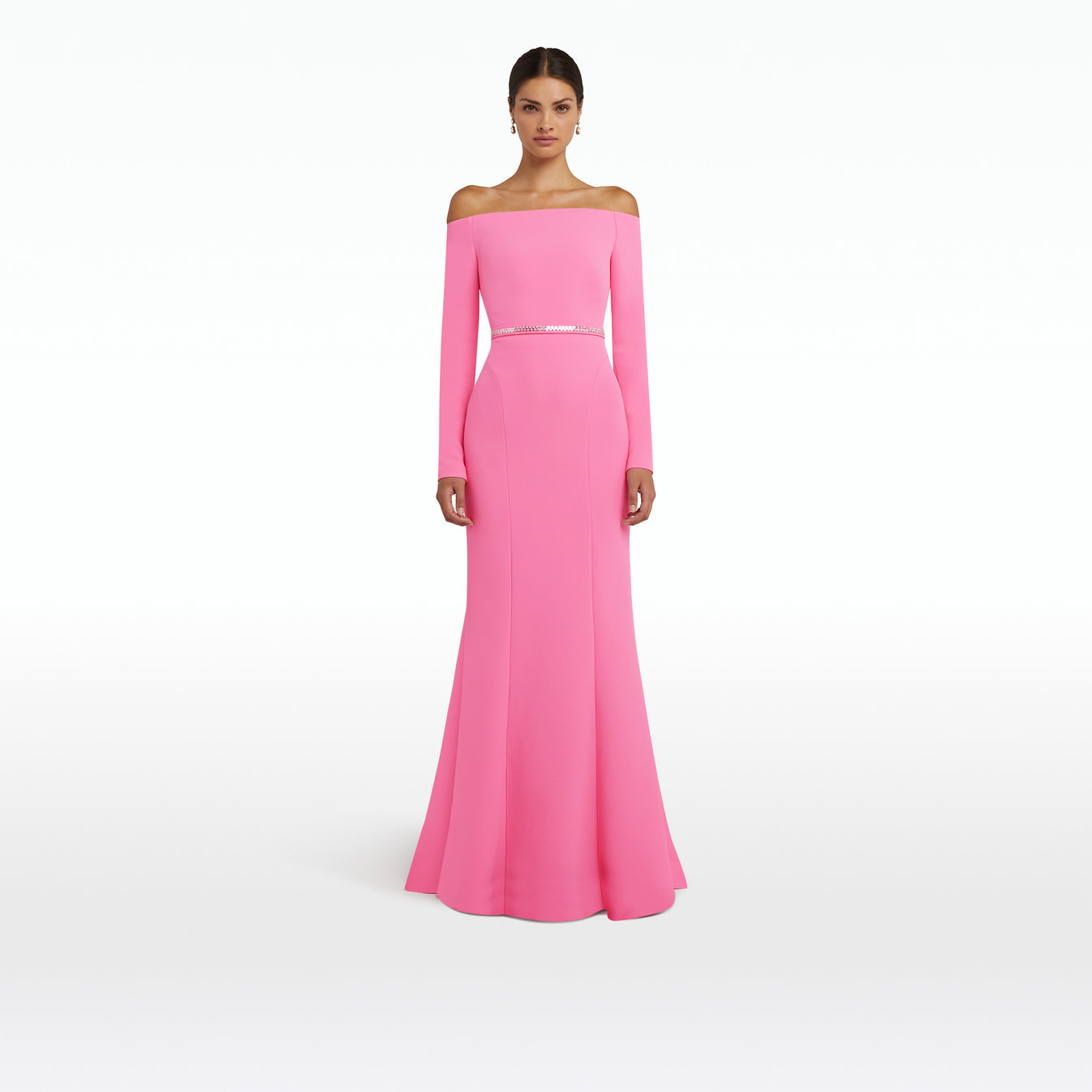 Rory Aurora Long Dress With Embroidered Belt – Safiyaa London