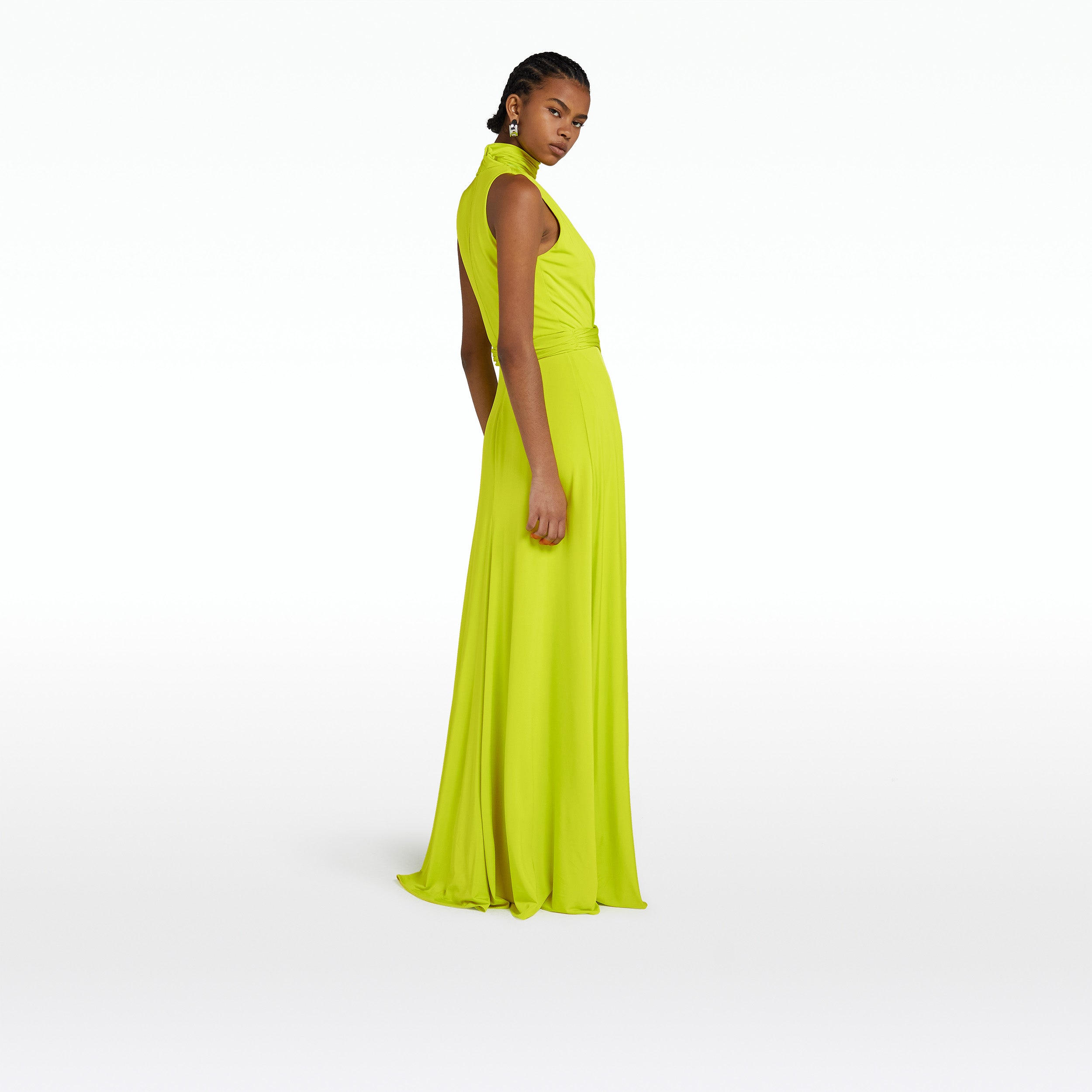Bright yellow 2025 long dress