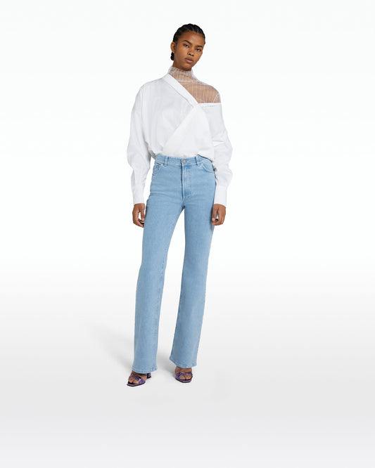Flora Light Blue Denim Trousers