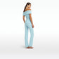 Everleigh Baby Blue Top With Embroidered Belt